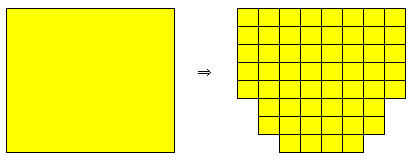 ハート型の面積（ざっくり面積　VS　少し詳細面積）